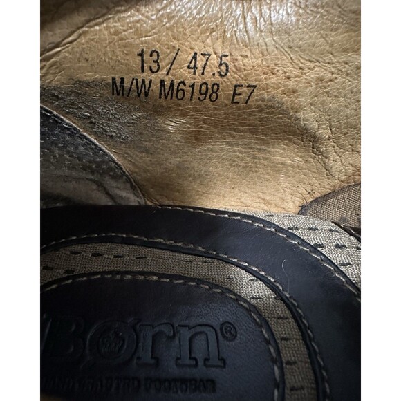 BORN Winfield Brown Pebbled Leather Moc Loafers Slip On Shoes Men's SIZE 13 - Picture 12 of 13